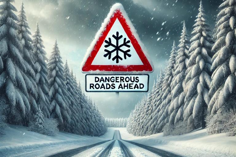 snowy road
