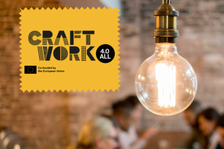Light Bulb with Craft Work Text