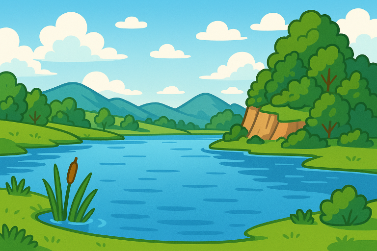 Lake with trees