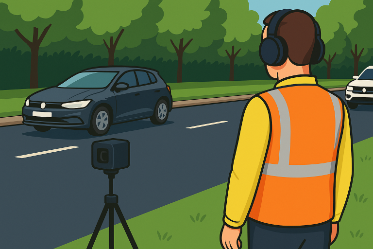 man with camera for survey traffic