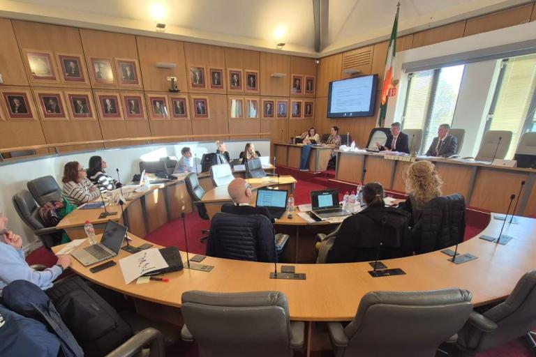 People in Council Chamber