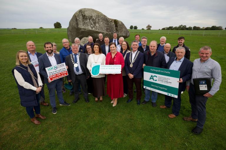Group standing at Dolmen