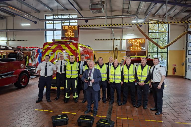 Firemen in Fire Station