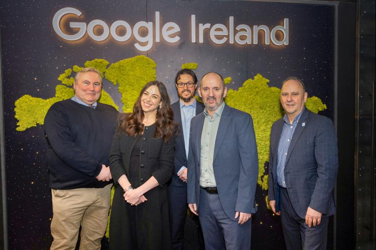 Group standing in front of Google Ireland Sign