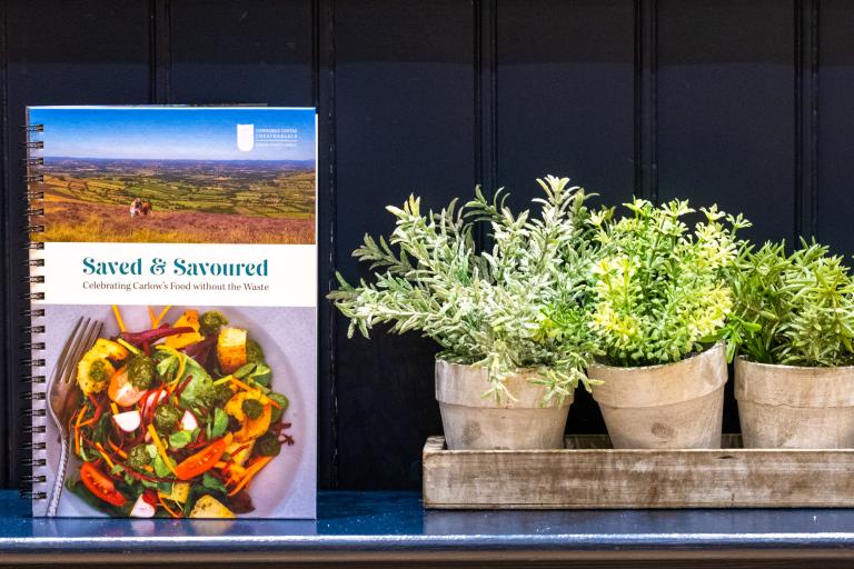 Recipe Book with plants