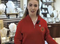 Girl in jewellery shop