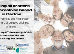 People looking downwards in a circle