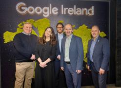 Group standing in front of Google Ireland Sign