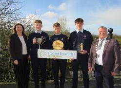 Group of boys with Sign 