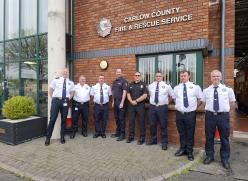 Group outside firestation