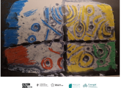 Coloured stones with etchings