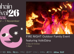 Children with fire sticks