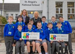 Group of children outside school
