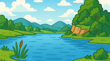 Lake with trees