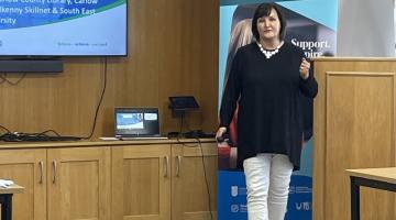 Woman giving a talk