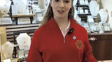 Girl in jewellery shop