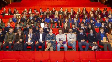 Students in a large theatre
