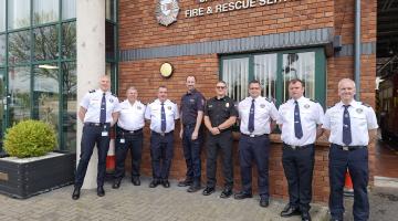 Group outside firestation