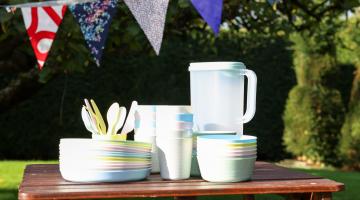 Reuseable jug, plates and bowls
