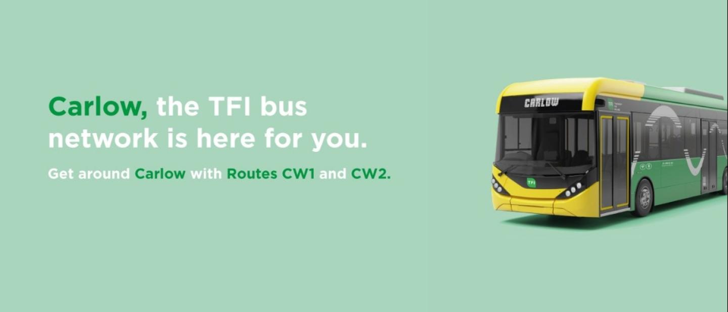 Bus on green background