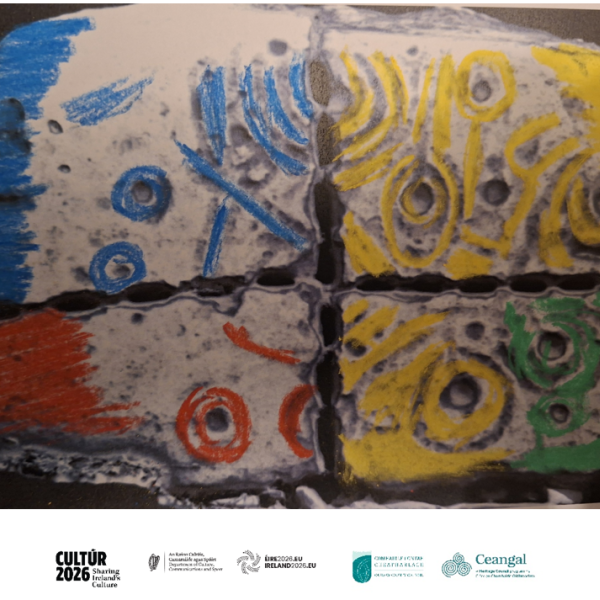 Coloured stones with etchings